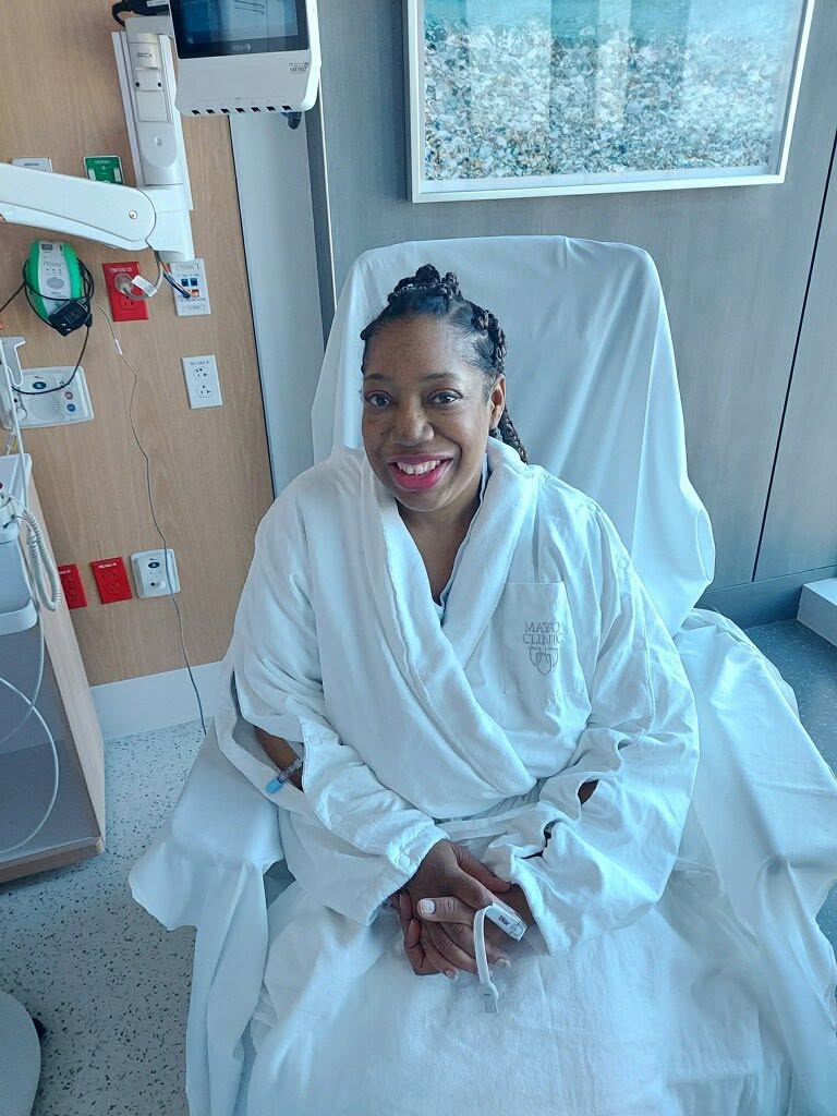 Tammy at the hospital