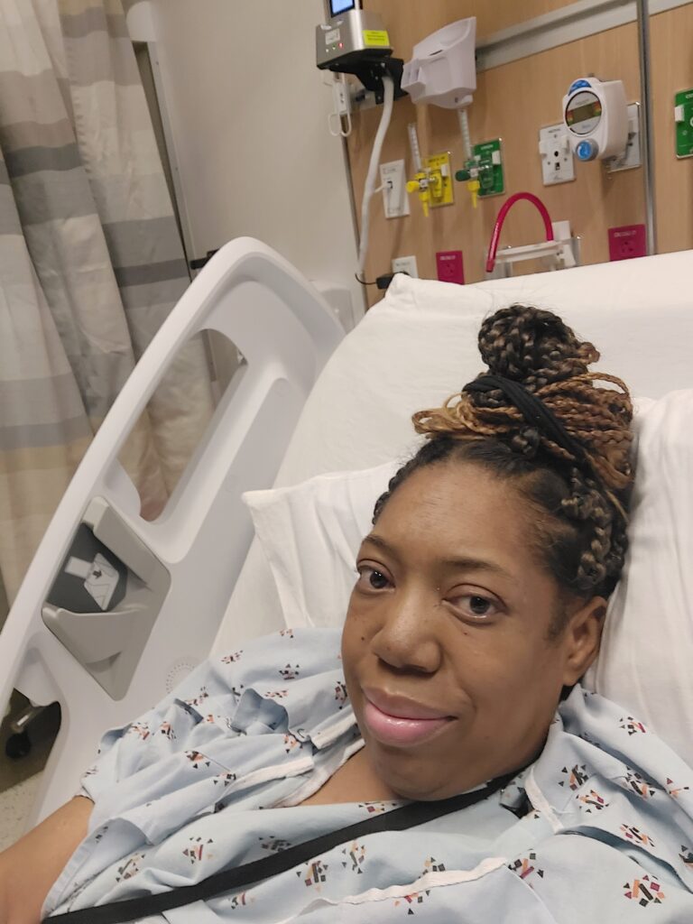 Tammy in the hospital